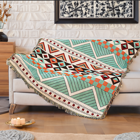 home & garden : Boheemse Tribale Tapijten - Azteek Wit in van Pantino