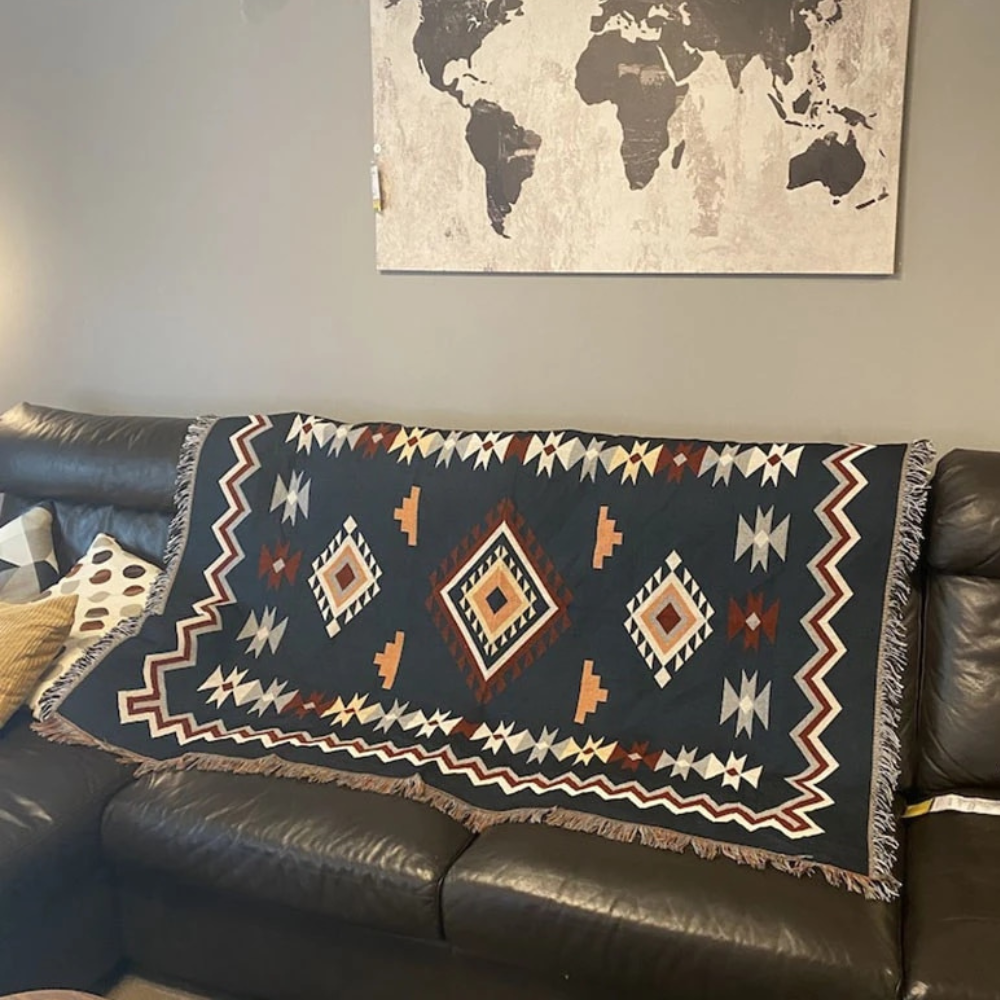 home & garden : Boheemse Tribale Tapijten - Azteek Wit in van Pantino