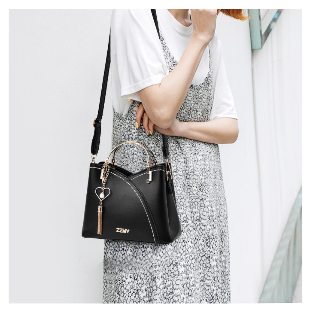 bags : Luxe Handtas Dames Wit Bruin - Tweekleurig Stijlvol Design - PU-Leer in van Pantino