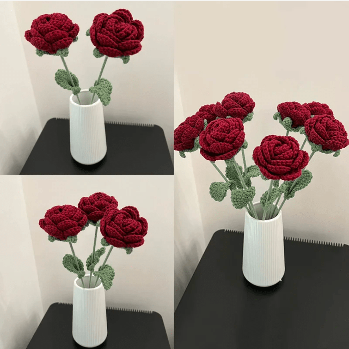 home & garden : The Knitted Roses - Prachtig Decoratiestuk in van Pantino