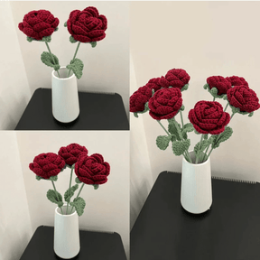 home & garden : The Knitted Roses - Prachtig Decoratiestuk in van Pantino