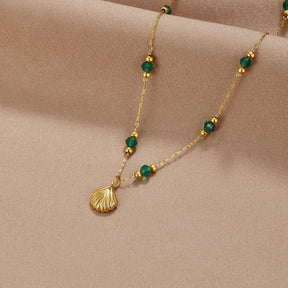 Necklace : The Nerissa Collier Roestvrij Staal Groen in van Pantino