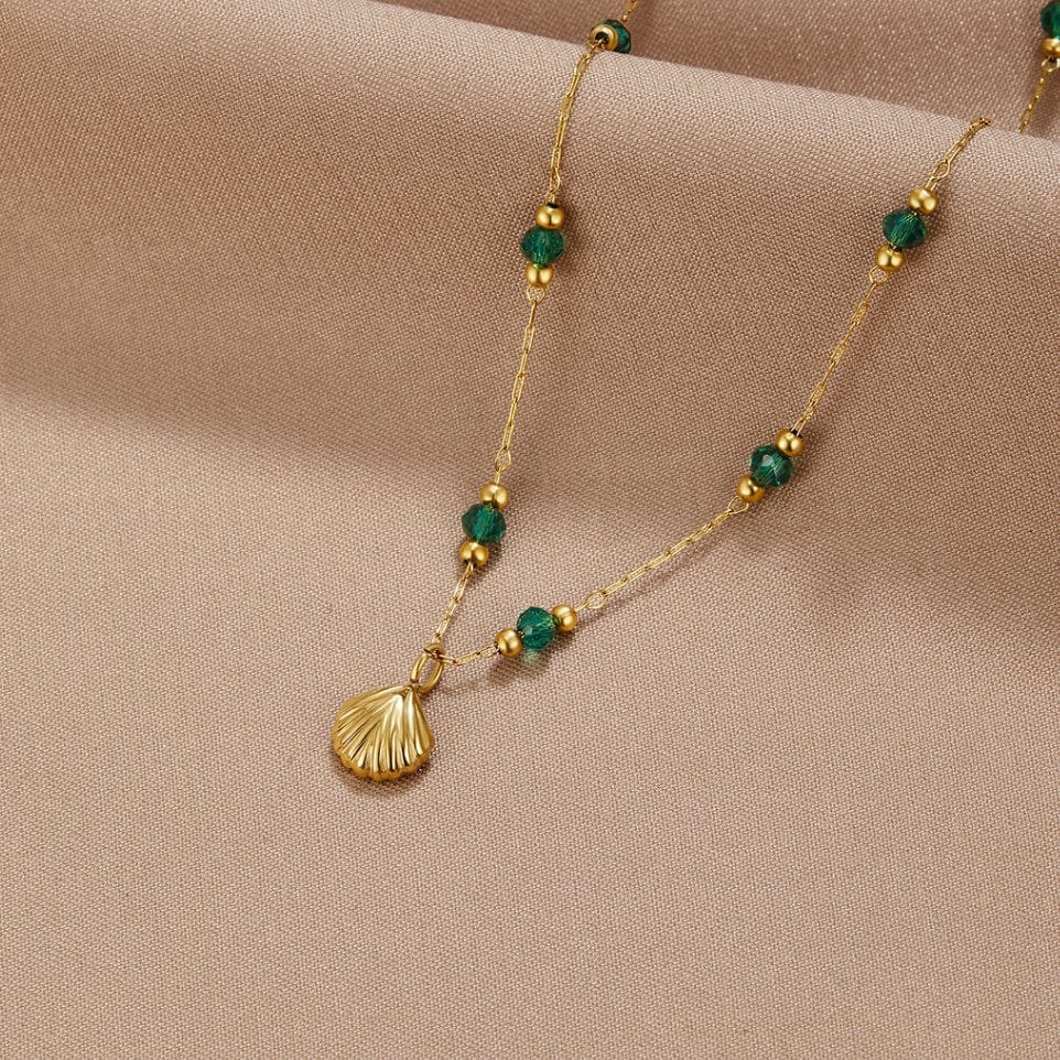Necklace : The Nerissa Collier Roestvrij Staal Groen in van Pantino