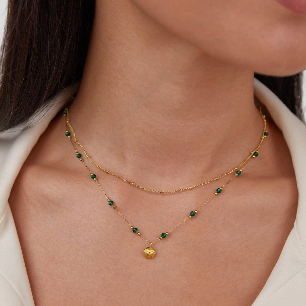 Necklace : The Nerissa Collier Roestvrij Staal Groen in van Pantino