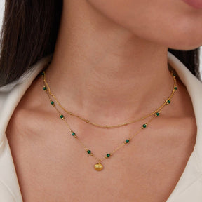 Necklace : The Nerissa Collier Roestvrij Staal Groen in van Pantino