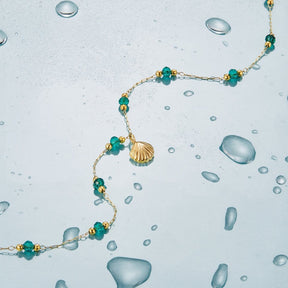 Necklace : The Nerissa Collier Roestvrij Staal Groen in van Pantino