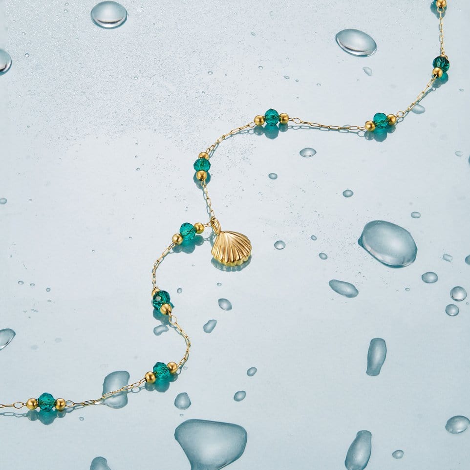Necklace : The Nerissa Collier Roestvrij Staal Groen in van Pantino