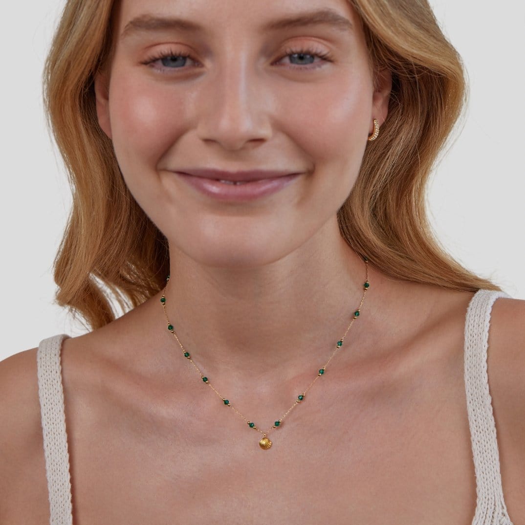 Necklace : The Nerissa Collier Roestvrij Staal Groen in van Pantino