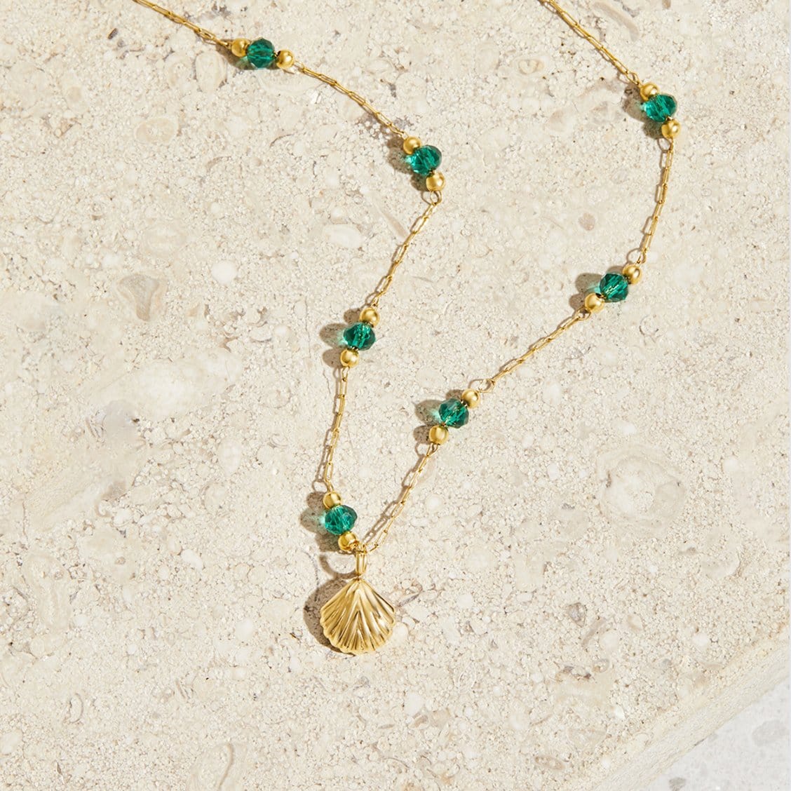 Necklace : The Nerissa Collier Roestvrij Staal Groen in van Pantino