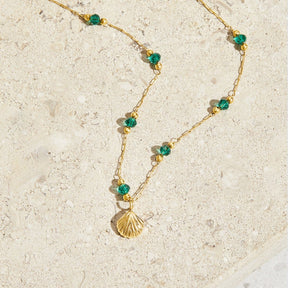 Necklace : The Nerissa Collier Roestvrij Staal Groen in van Pantino