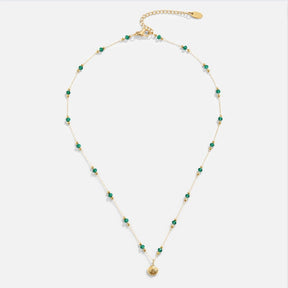 Necklace : The Nerissa Collier Roestvrij Staal Groen in van Pantino