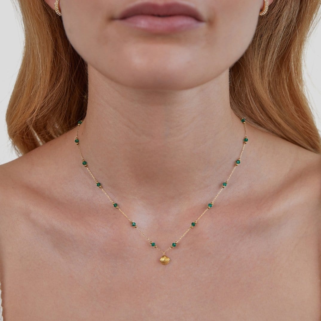 Necklace : The Nerissa Collier Roestvrij Staal Groen in van Pantino