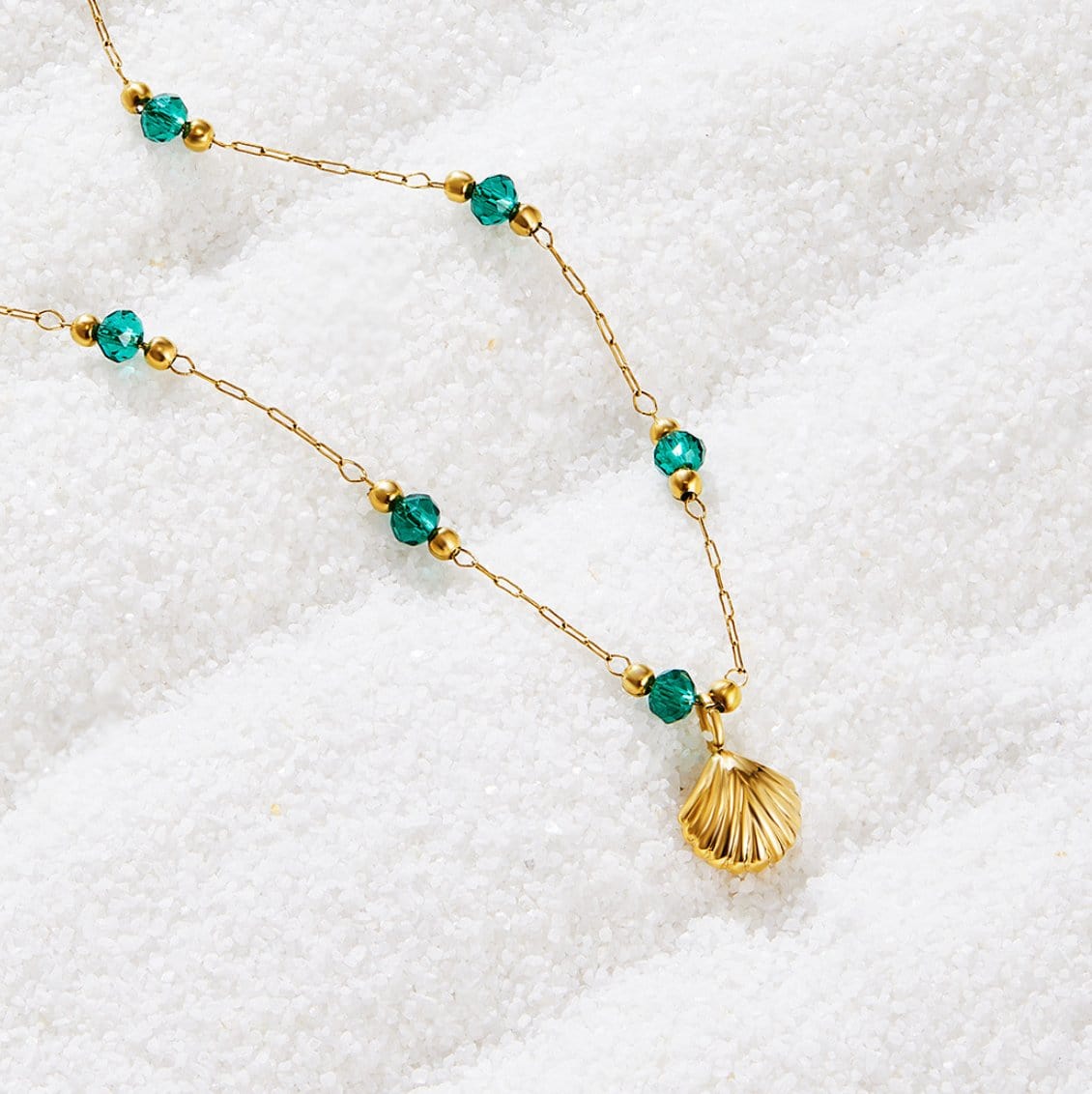 Necklace : The Nerissa Collier Roestvrij Staal Groen in van Pantino
