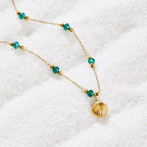 Necklace : The Nerissa Collier Roestvrij Staal Groen in van Pantino