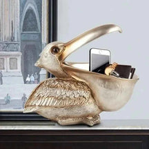 Storage Box : De Pelican™ opbergdoos Pelikaandecoratie in Champagne van Pantino