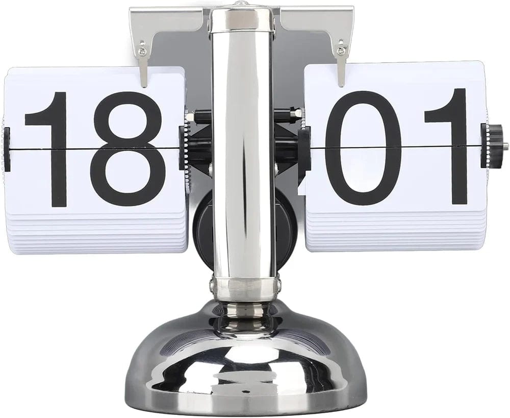home & garden : The Vintage Clock - Een Echte Eye-Catcher - Zwart/Hout in Wit Zilver van Pantino