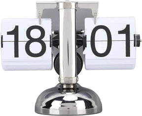 home & garden : The Vintage Clock - Een Echte Eye-Catcher - Zwart/Hout in Wit Zilver van Pantino