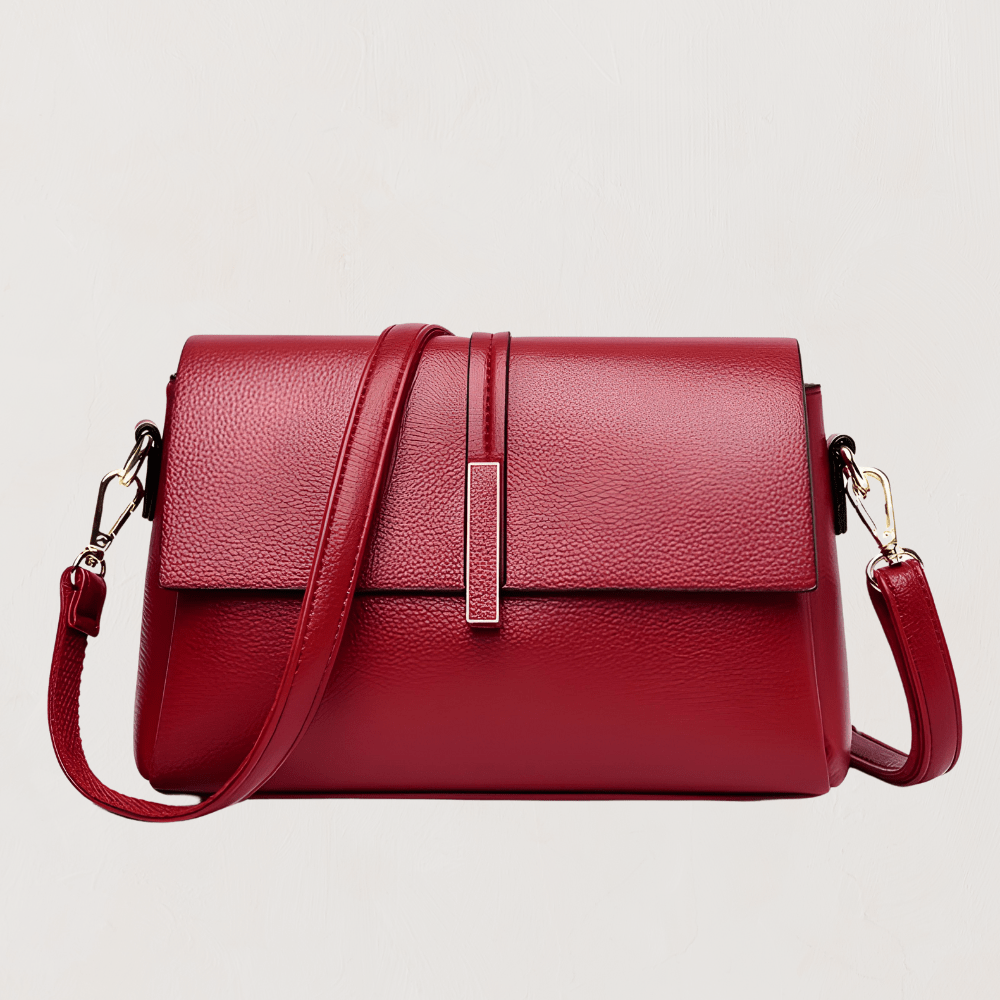 bags : Thérèse MM - Zwart - Tas in Rood van Pantino