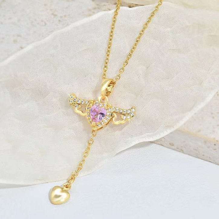 Necklace : Ketting Zilver - Elegante Engel Vleugels in van Pantino