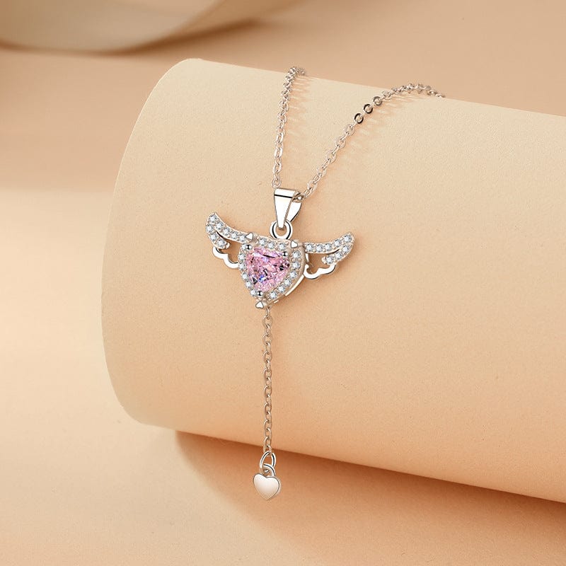 Necklace : Ketting Zilver - Elegante Engel Vleugels in van Pantino