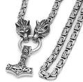 Thor Hamer Hanger - Mjolnir Ketting Zilverkleurig RVS 50cm voor Heren