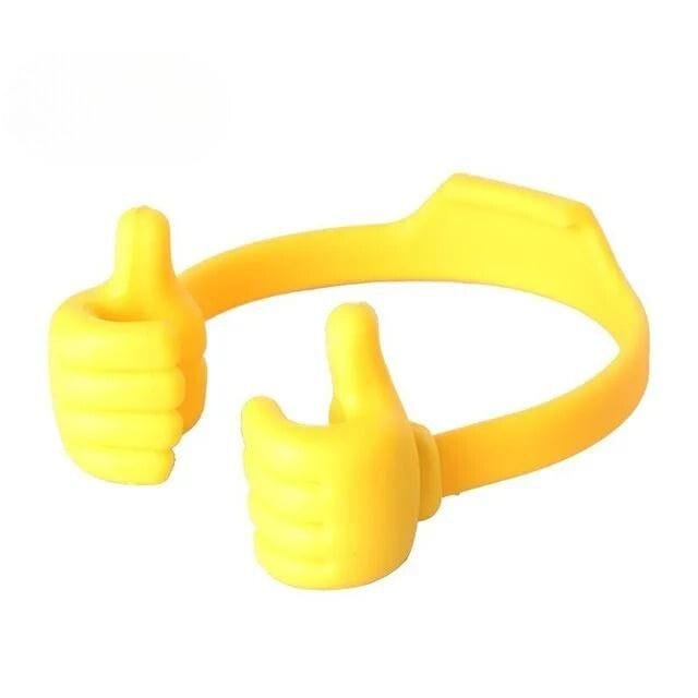 Phone Holder : ThumbsUp -de Leukste Telefoonhouder die Jij Ooit Zult Hebben - Paars in Geel van Pantino
