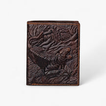 bags : Portemonnee Heren - Vintage Leren Bifold in tijger-shu van Pantino