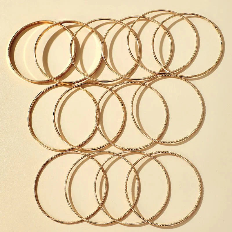 Bracelet : Punk Armband Dames Zilver - Goudkleurig Edgy Design - Metaal in van Pantino
