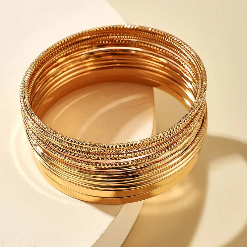 Bracelet : Punk Armband Dames Zilver - Goudkleurig Edgy Design - Metaal in van Pantino