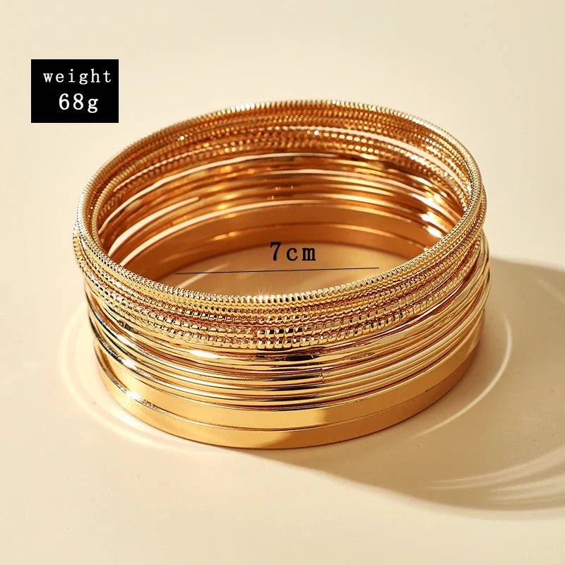 Bracelet : Punk Armband Dames Zilver - Goudkleurig Edgy Design - Metaal in van Pantino