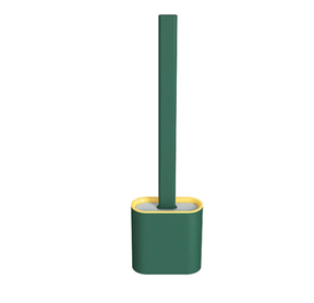 home & garden : ToiletClean - Zelfklevende Siliconen Borstel - Wit in Groen van Pantino