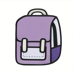 bags : ToonBackpack - Ontketen Je Stripgeest Onderweg - Zwart in Paars van Pantino