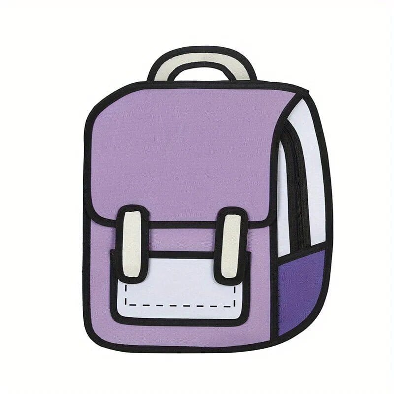 bags : ToonBackpack - Ontketen Je Stripgeest Onderweg - Zwart in Paars van Pantino