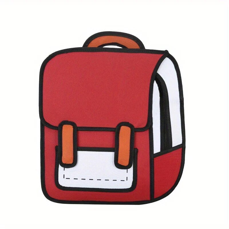bags : ToonBackpack - Ontketen Je Stripgeest Onderweg - Zwart in Rood van Pantino