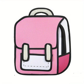 bags : ToonBackpack - Ontketen Je Stripgeest Onderweg - Zwart in Roze van Pantino