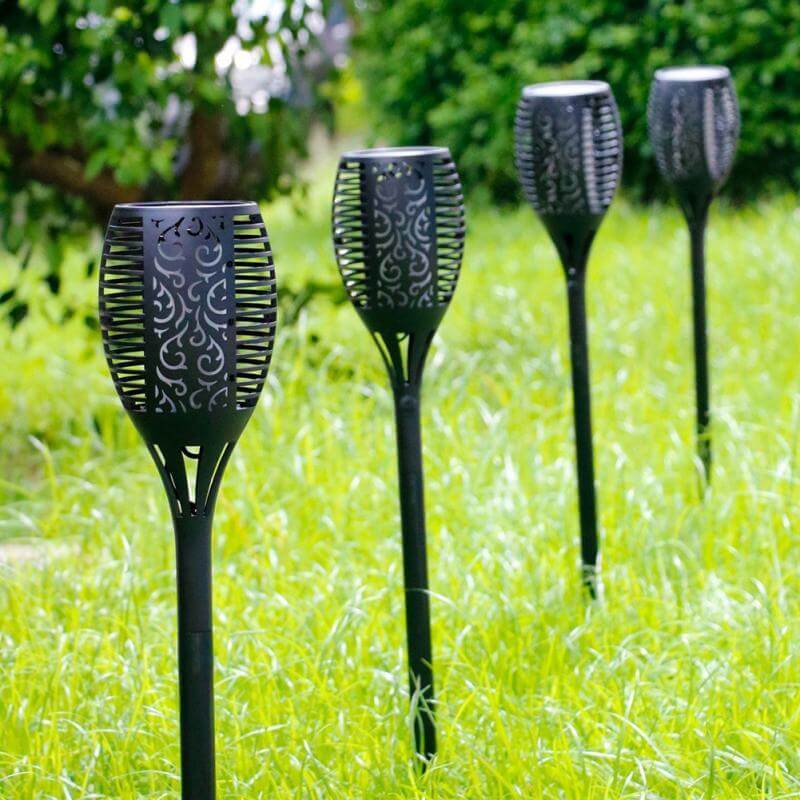 outdoor equipment : Flikkerende Vlam Solar Fakkels - Sfeerverlichting Tuin Feest - Solar LED in van Pantino