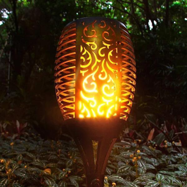 outdoor equipment : Flikkerende Vlam Solar Fakkels - Sfeerverlichting Tuin Feest - Solar LED in van Pantino
