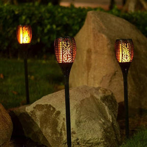 outdoor equipment : Flikkerende Vlam Solar Fakkels - Sfeerverlichting Tuin Feest - Solar LED in van Pantino