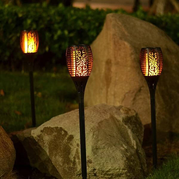 outdoor equipment : Flikkerende Vlam Solar Fakkels - Sfeerverlichting Tuin Feest - Solar LED in van Pantino