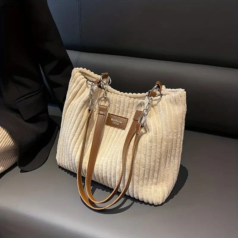 bags : Schoudertas Crèmewit - ToteBag - Reizen Vrouwelijke Ketting in Crèmewit van Pantino