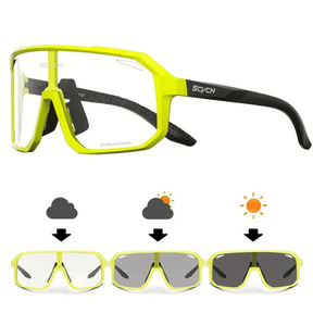 Cycling Sunglasses : Zonnebril Zwart - TrailBlaze Fotochromatische - Gemaakt voor Fietsen in van Pantino