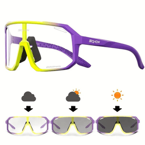 Cycling Sunglasses : Zonnebril Zwart - TrailBlaze Fotochromatische - Gemaakt voor Fietsen in van Pantino