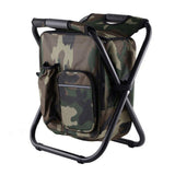 TrailChill - Portable Foldable Backpack Stool - Black