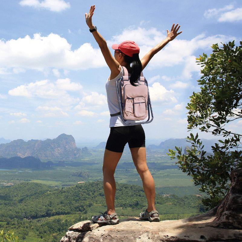 outdoor equipment : TrailChill - Draagbare Opvouwbare Rugzakkruk - Zwart in van Pantino