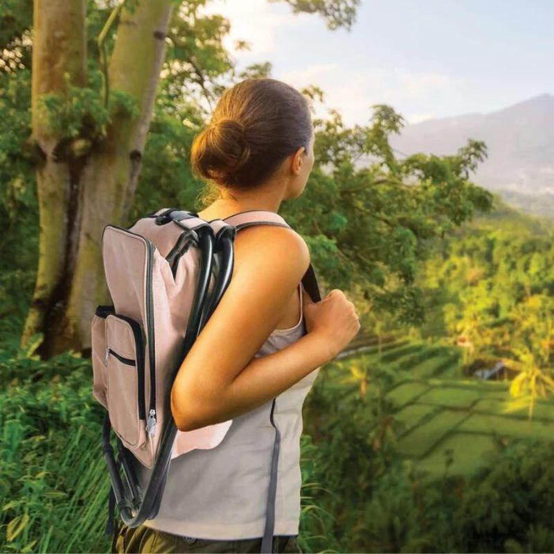 outdoor equipment : TrailChill - Draagbare Opvouwbare Rugzakkruk - Zwart in van Pantino