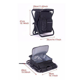 outdoor equipment : TrailChill - Draagbare Opvouwbare Rugzakkruk - Zwart in van Pantino