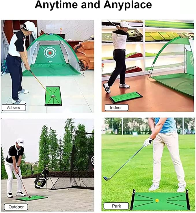 outdoor equipment : Golf Trainingsmat - Swing Training Thuis - Draagbaar in van Pantino
