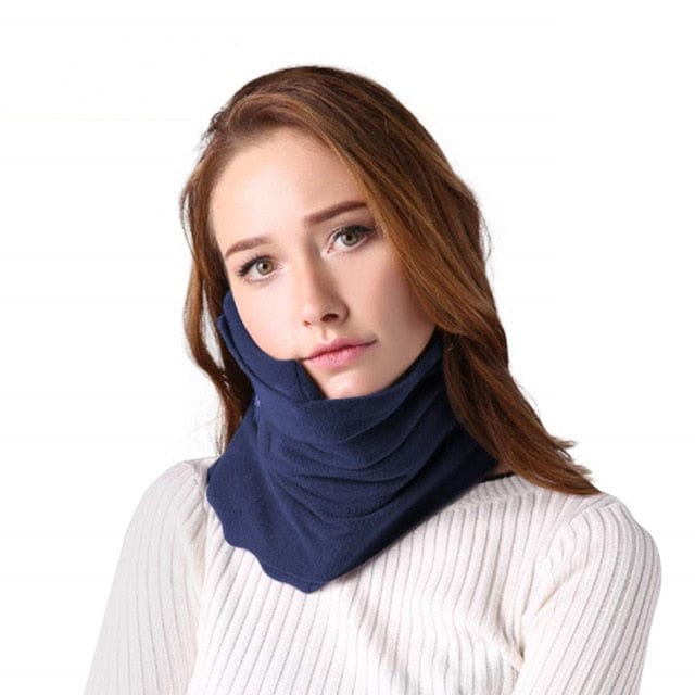 Travel Pillow : Nekkussen Pro Zwart - Ergonomisch Reiskussen met Memory Foam voor Optimaal Comfort in Blauw van Pantino