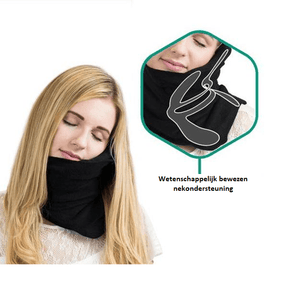 Travel Pillow : Nekkussen Pro Zwart - Ergonomisch Reiskussen met Memory Foam voor Optimaal Comfort in van Pantino