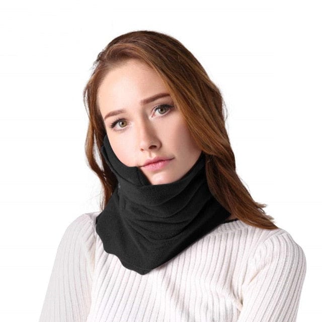 Travel Pillow : Nekkussen Pro Zwart - Ergonomisch Reiskussen met Memory Foam voor Optimaal Comfort in Zwart van Pantino